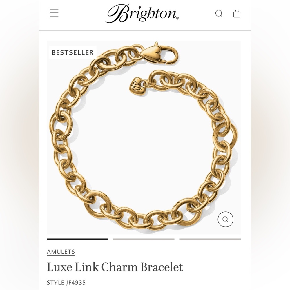 Gold Brighton Luxe Link Charm Bracelet